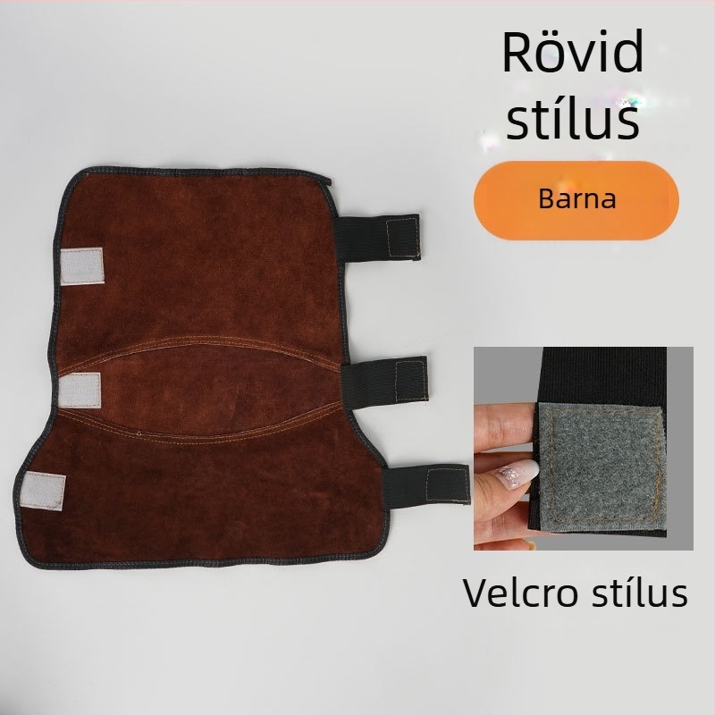 Hegesztő térdvédők marhabőrből, 400 g, hegesztéshez, vágáshoz, csiszoláshoz