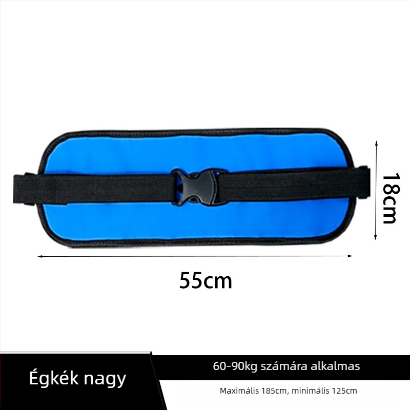 Kaixiu kerekesszékhez való biztonsági öv – poliészter öv és poliészter biztonsági kötél, 55 cm hosszú