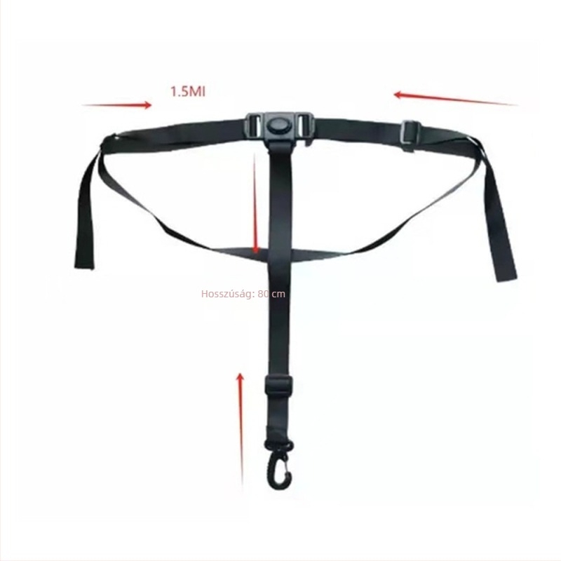 Soaring hárompontos biztonsági öv gyermek etetőszékhez és babakocsihoz, nylon, 60 cm hosszú, esésvédelmi funkció