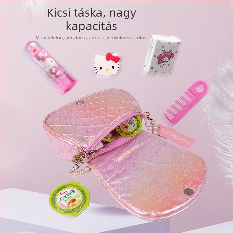 Gyerekeknek készült keresztpántos táska unikornis formában, anyag: szuperfinom rost, vízálló, kapacitás 20, bélés nylon