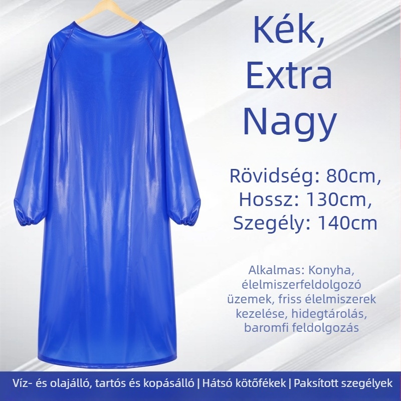 Kopásálló, vízálló kötény húsfeldolgozáshoz és vízi termékekhez, marha ín anyagból, 800 g, sav- és lúgálló