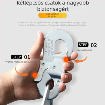 Ansuo biztonsági öv elektromos oszlopnál végzett munkákhoz, állítható 130–180 cm kötél, poliészter