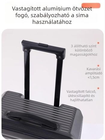 Uniszex 20 hüvelykes oldalsó nyitású kézipoggyász, bővíthető kapacitás, kerekekkel, USB-port és kombinációs zár