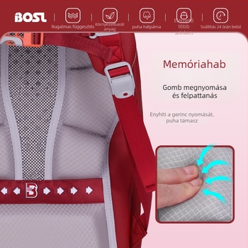 Iskolai hátizsák 2610, poliészter anyag, légpárnás vállpántok, color-block mintázat, 5–6. osztályos diákok számára