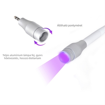 UV-lámpatartó, 009-es sorozat, állítható spotméret, szempillák és zselés körmök UV-kötéséhez, alumínium ház, JLONLI márka, 5V, 1A