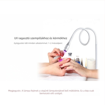 UV-lámpatartó, 009-es sorozat, állítható spotméret, szempillák és zselés körmök UV-kötéséhez, alumínium ház, JLONLI márka, 5V, 1A