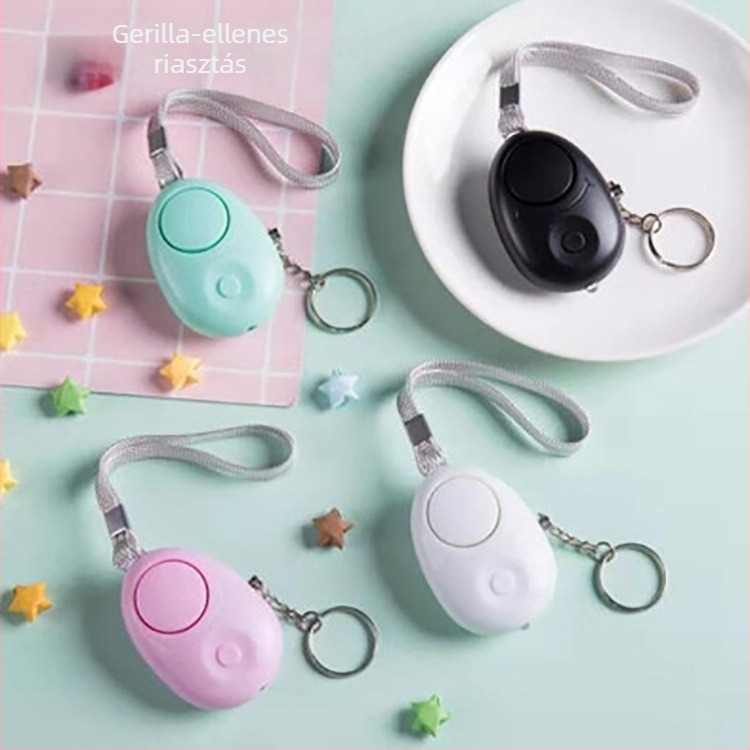 Wolf Protection személyes riasztó – 110–120 dB hang, világítás, ellátás 10 V, áram 30 mA, alkalmas nőknek, diákoknak, gyerekeknek és időseknek