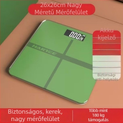 Háztartási precíz elektronikus mérleg a testsúly, testzsír és testösszetétel mérésére — akkumulátorról működik, ideális diákoknak, kollégiumokban és felnőtteknek