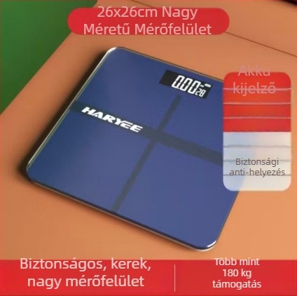 Háztartási precíz elektronikus mérleg a testsúly, testzsír és testösszetétel mérésére — akkumulátorról működik, ideális diákoknak, kollégiumokban és felnőtteknek