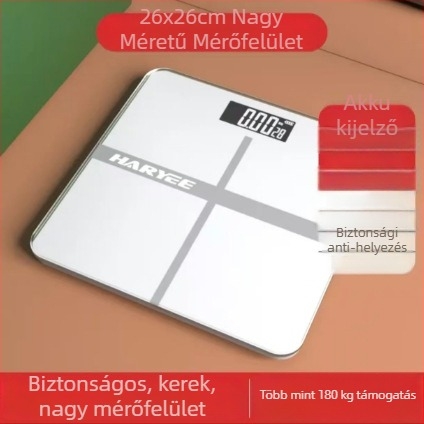 Háztartási precíz elektronikus mérleg a testsúly, testzsír és testösszetétel mérésére — akkumulátorról működik, ideális diákoknak, kollégiumokban és felnőtteknek