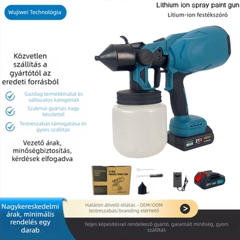 Latex festékszóró pisztoly - akkumulátoros Li-ion elem, nagy nyomású, 21V, alkalmas festésre és vízpermetezésre (akkumulátoros Li-ion elem, 21V)