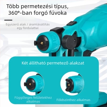 Elektromos kézi festékszóró, nagy nyomású, hordozható, latex festékhez, háztartási használatra