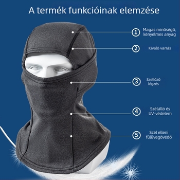 Qumozhe kerékpáros maszk, poliészter, uniszex, testreszabható