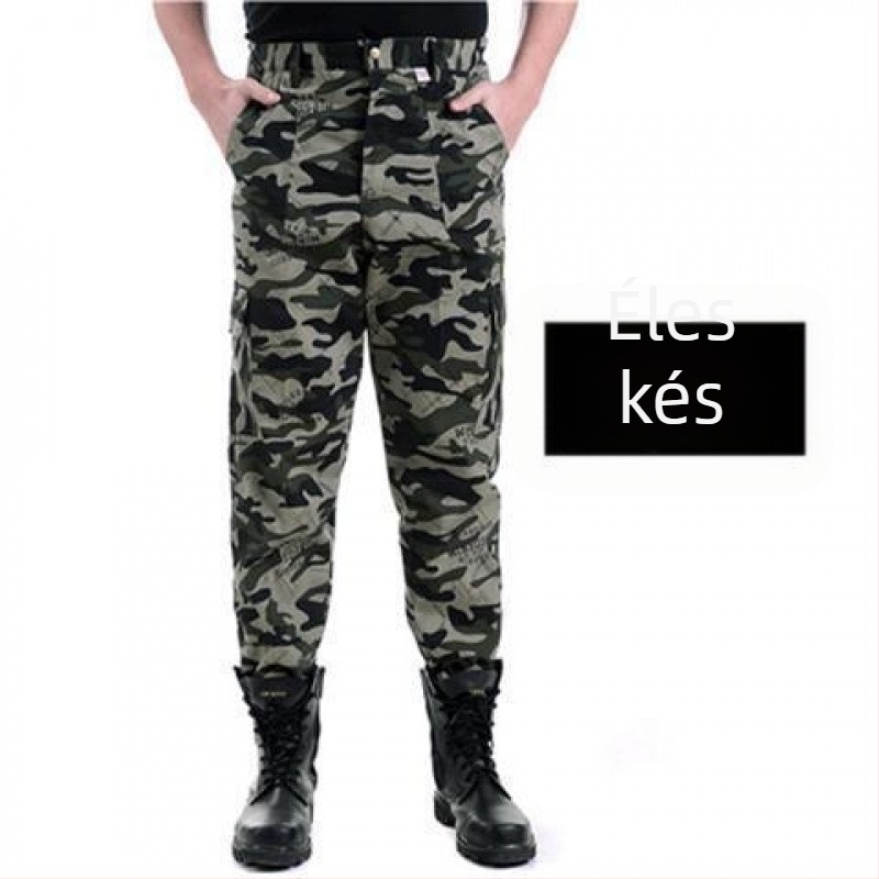 Parancsnoki taktikai nadrág fiúknak, rugalmas, slim-fit, katonai stílus, tavasz–ősz szezon, kültéri edző nadrág több zsebbel