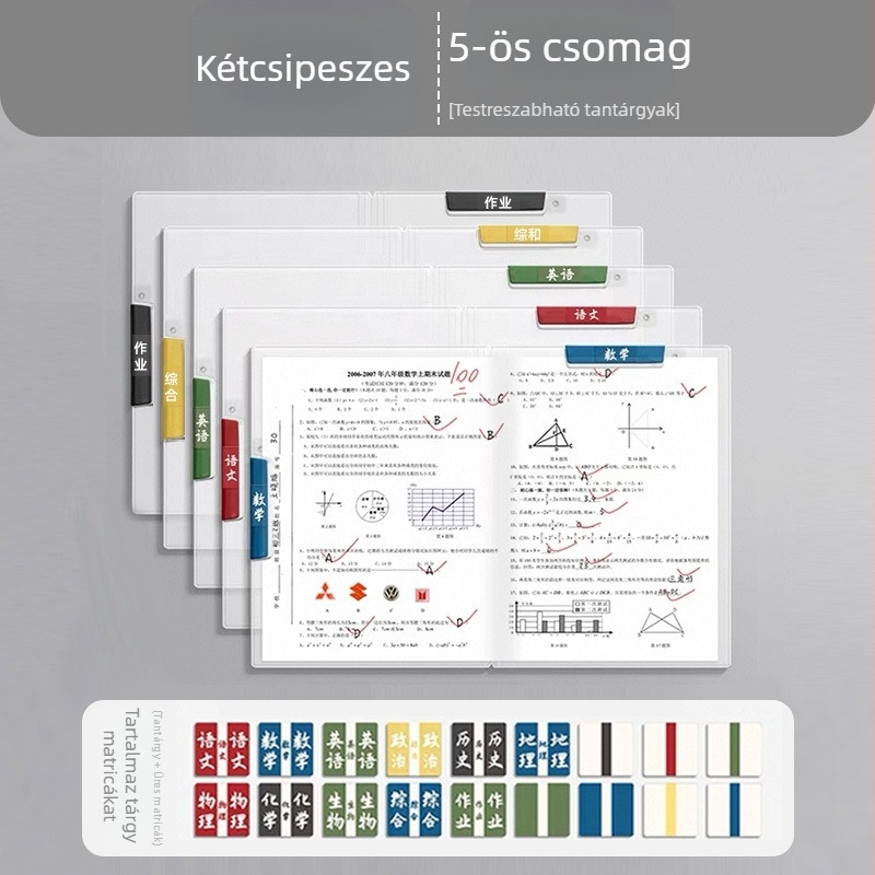 Kuai liwen 4901 Kettős húzórúd tesztpapír tartó, forgó klip, PP, A4/A3
