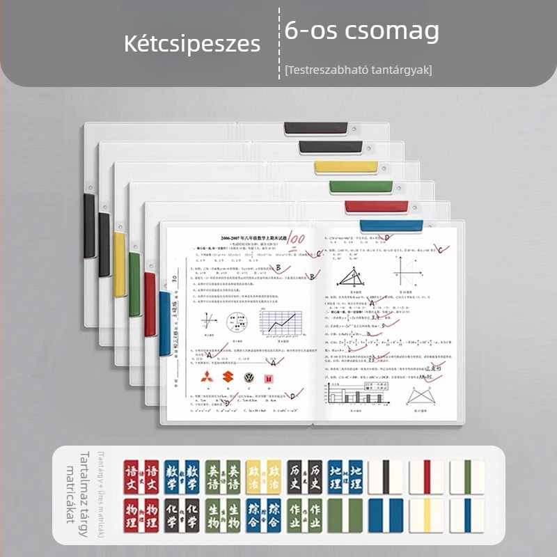 Kuai liwen 4901 Kettős húzórúd tesztpapír tartó, forgó klip, PP, A4/A3
