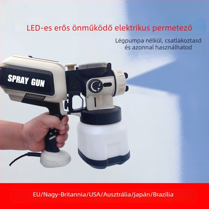 Elektrikus festékszóró pisztoly LED világítással, leválasztható fertőtlenítő permetezés, modell BLS-59, 21-220V