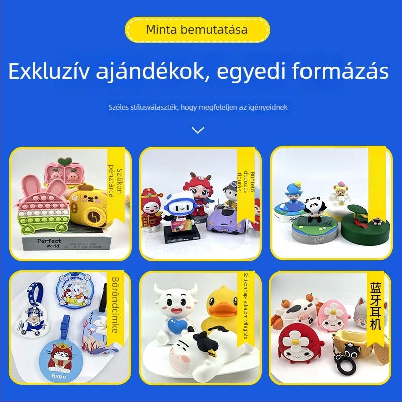 Szilikon érmetáska anime mintával, uniszex mindennapi használatra, érme tárolására