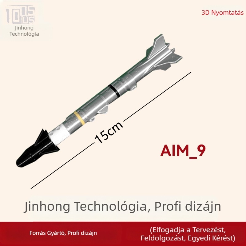 Hadsereg modell AIM-120 Hellfire — PLA 3D nyomtatás, modern művészeti stílus, medál, testreszabható