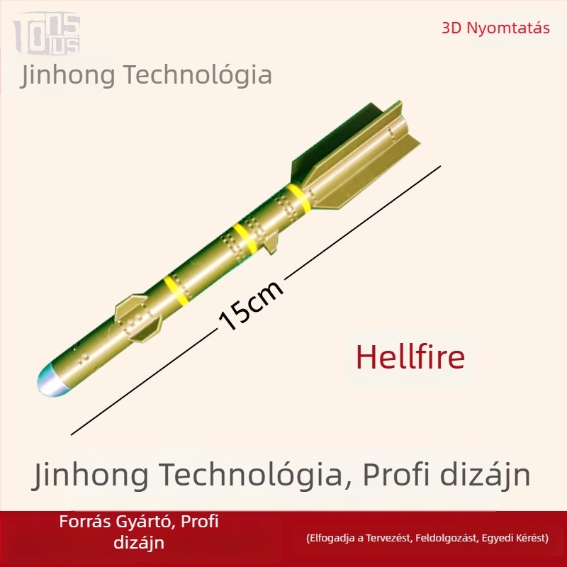 Hadsereg modell AIM-120 Hellfire — PLA 3D nyomtatás, modern művészeti stílus, medál, testreszabható