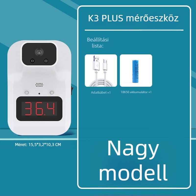 Infravörös érintésmentes hőmérő K3+ / K3X, teljesen automatikus, testhőmérséklet-mérés alacsony hőmérsékleten