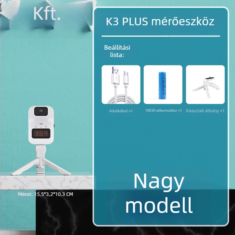 Infravörös érintésmentes hőmérő K3+ / K3X, teljesen automatikus, testhőmérséklet-mérés alacsony hőmérsékleten