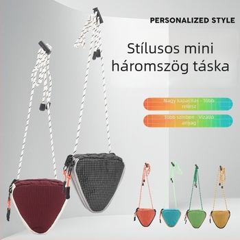 Nylon érme-táska, 1 hajtásos pénztárca, férfi stílus, kártya- és fülhallgató-tartó, kopásálló