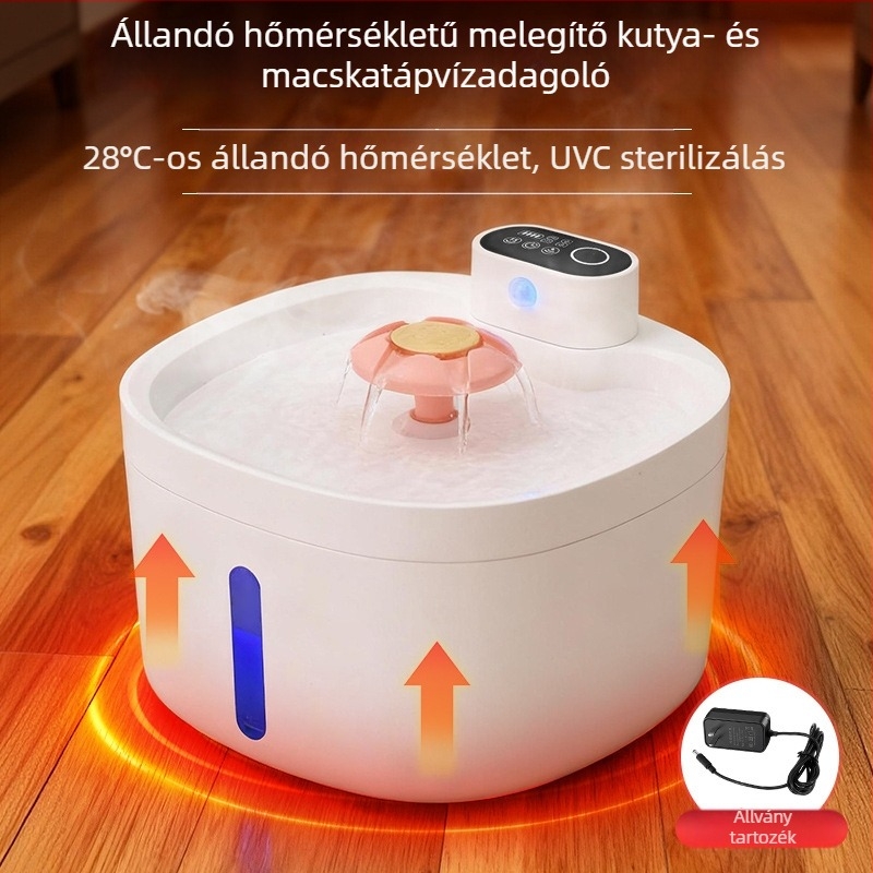 Macska automata vízadagoló állandó hőmérséklettel, intelligens szenzorral, nagy kapacitással és vízkeringéssel