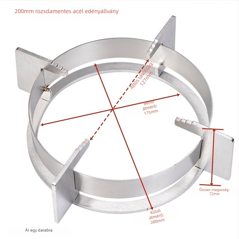 Gáztűzhely edénytartó - csúszásmentes tartó, edényfogó kiegészítő, modell: Gas stove pot holder