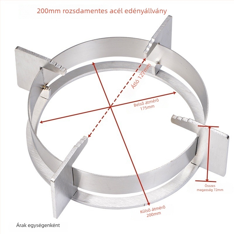 Gáztűzhely edénytartó - csúszásmentes tartó, edényfogó kiegészítő, modell: Gas stove pot holder