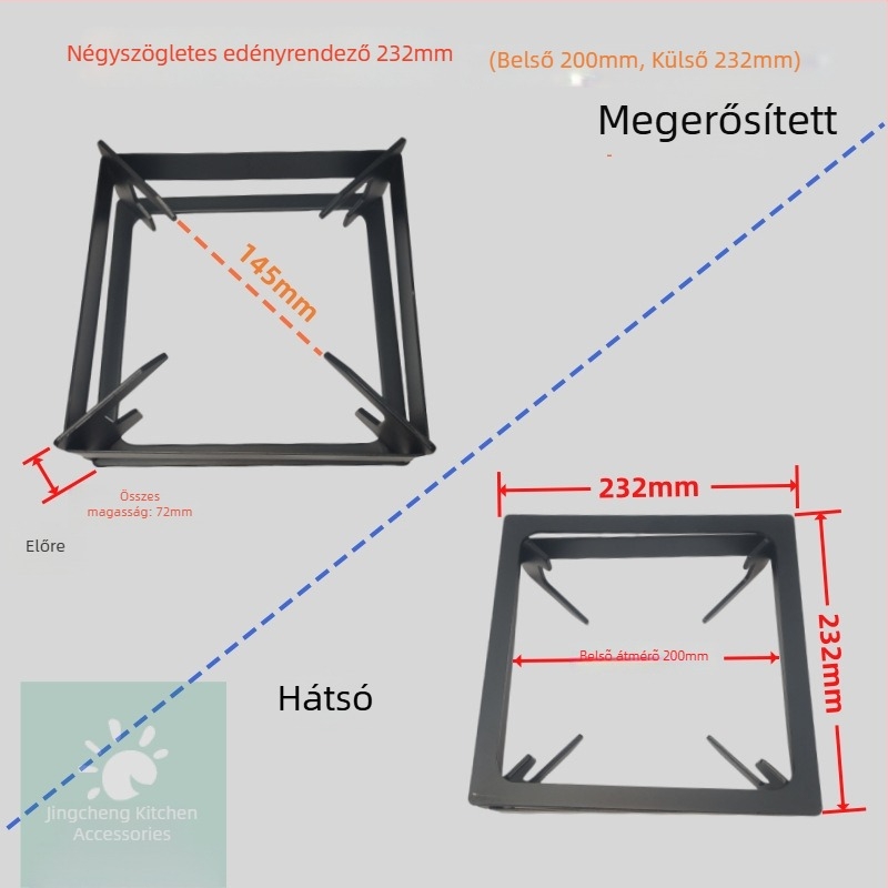 Gáztűzhely edénytartó - csúszásmentes tartó, edényfogó kiegészítő, modell: Gas stove pot holder