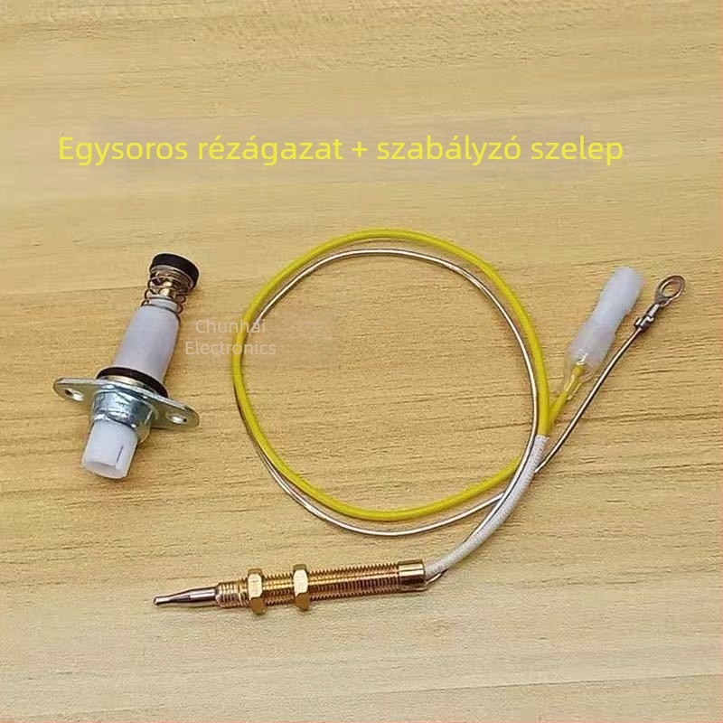 Természetes gázsütő kiegészítő: egypontos termopár, szeleptárcsás szelep, réz tű, lángoltás elleni védelem szonda