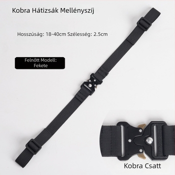 Nylon webbing hátizsághoz, csúszásmentes heveder Cobra ötvözetű csattal, multifunkcionális