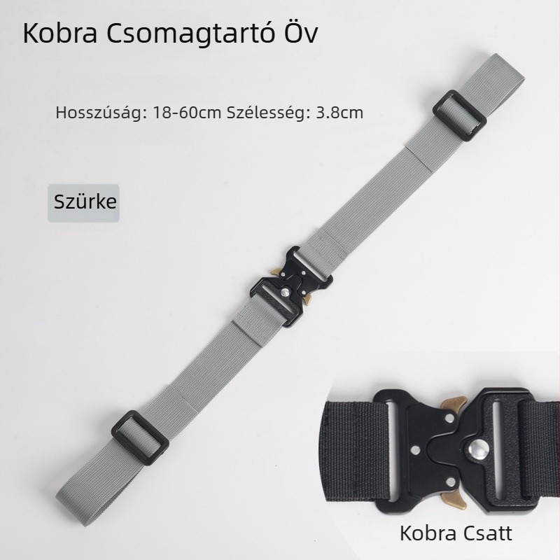 Nylon webbing hátizsághoz, csúszásmentes heveder Cobra ötvözetű csattal, multifunkcionális