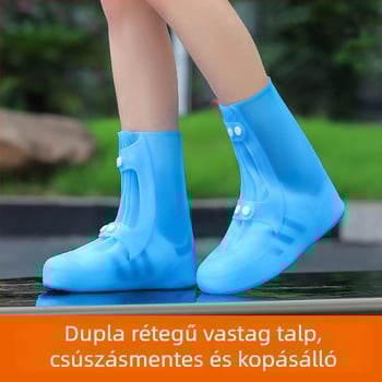 Esővédő cipővédők férfiaknak, vízálló, csúszásmentes, PVC