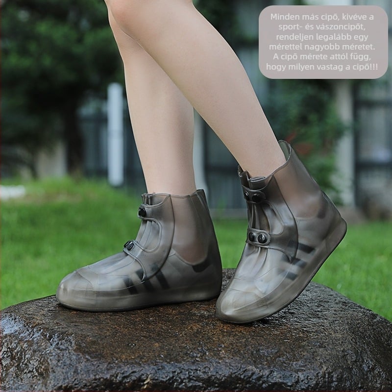 Esővédő cipővédők férfiaknak, vízálló, csúszásmentes, PVC