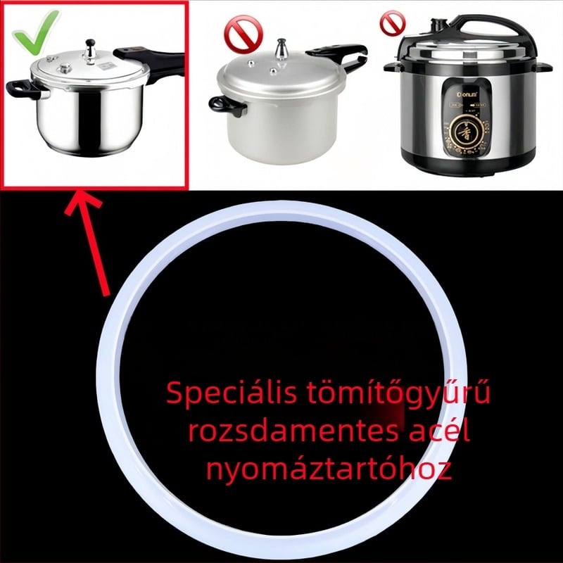 Zárógyűrű nyomástartó kuktához – univerzális illeszkedés, elektromos edényekhez, közvetlen csatlakoztatás