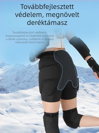 Felnőtt sívédő készlet csípő- és térdvédő párnákkal, csípővédő nadrággal – ideális hóhoz, túrázáshoz és extrém sportokhoz