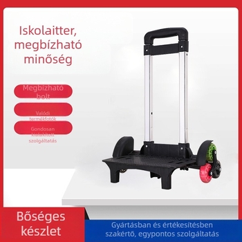 Superior Mold alumíniumötvözet iskolatáskát húzó rúd tartó, levehető összecsukható hátizsák-csatlakozás, háromkerekű lépcsőmászó rendszer