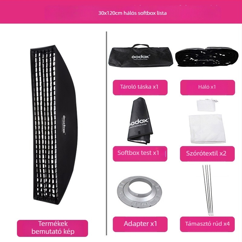 Softbox stúdió világításhoz — Shenniu, lágy fényű anyag, modell: Más