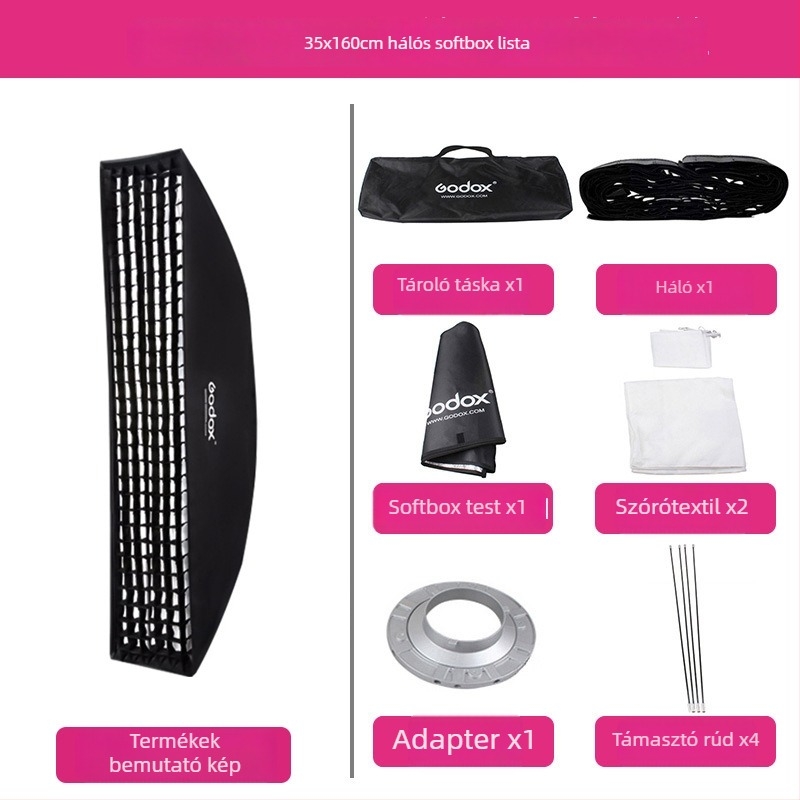 Softbox stúdió világításhoz — Shenniu, lágy fényű anyag, modell: Más
