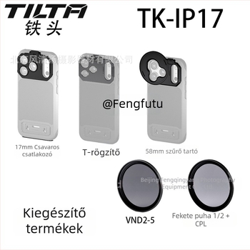 Tilta objektív mount bővítő a telefonhoz — kompatibilis iPhone 17 Pro / Pro Max-szel; univerzális modell; maximális teher 2 kg