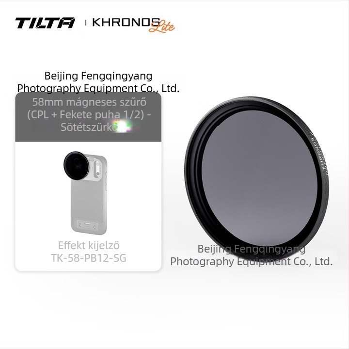 Tilta objektív mount bővítő a telefonhoz — kompatibilis iPhone 17 Pro / Pro Max-szel; univerzális modell; maximális teher 2 kg