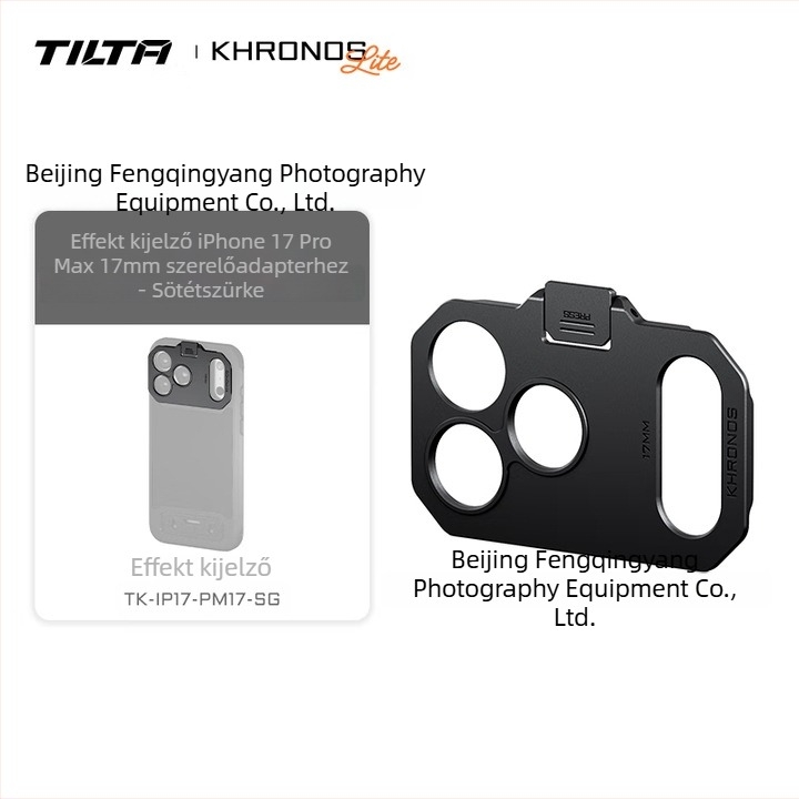 Tilta objektív mount bővítő a telefonhoz — kompatibilis iPhone 17 Pro / Pro Max-szel; univerzális modell; maximális teher 2 kg
