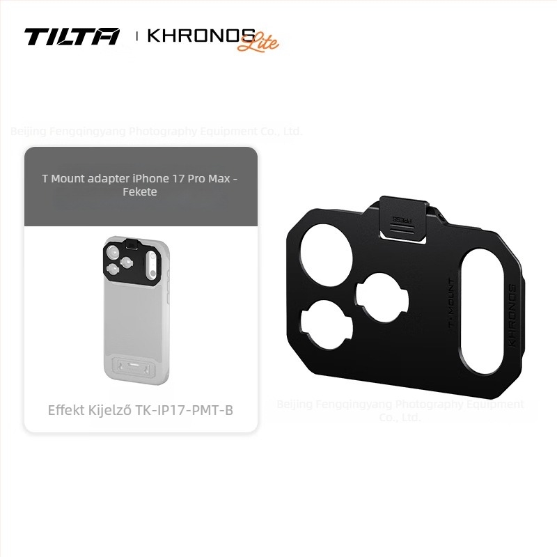 Tilta objektív mount bővítő a telefonhoz — kompatibilis iPhone 17 Pro / Pro Max-szel; univerzális modell; maximális teher 2 kg