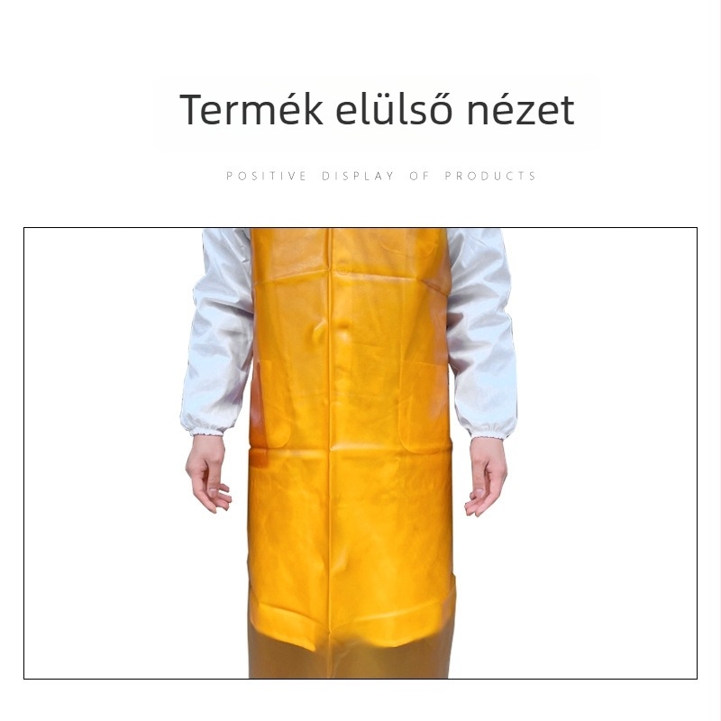 Marhaínból készült vízálló kötény, golyó mintázatú, 1000 g, kettős vállöv