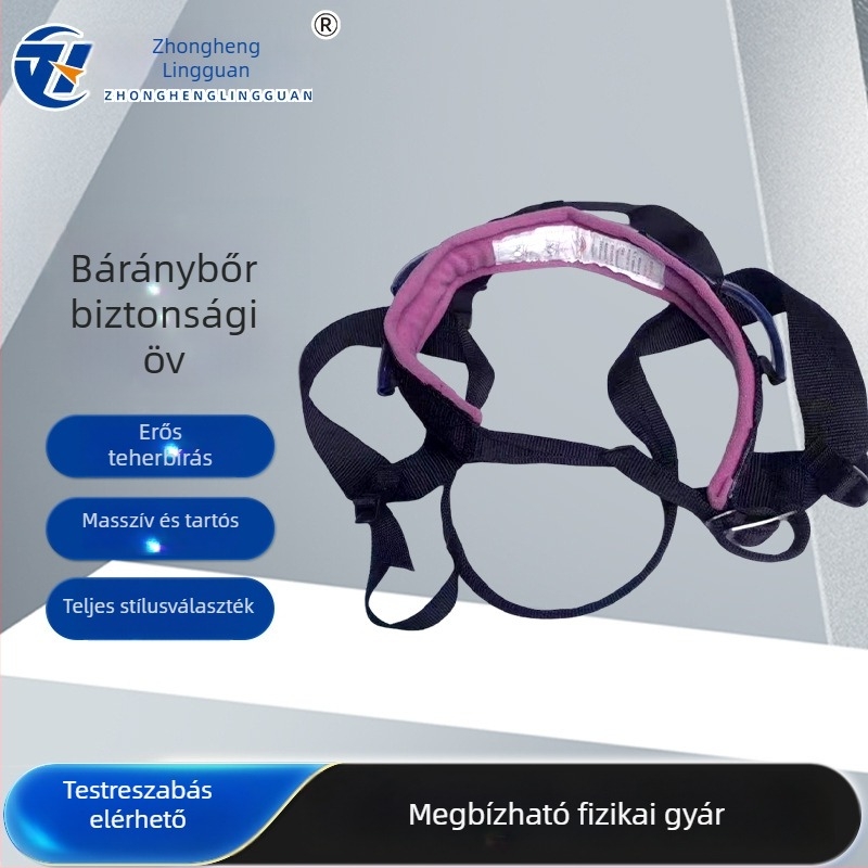 Féltestes biztonsági heveder hegymászáshoz és magaslati munkákhoz; védett derék és lábak; Márka: Leading Constant; Anyaga heveder: poliészter; Típus: biztonsági öv