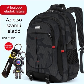 Nylon iskolai hátizsák diákoknak, gyerekes és aranyos stílus, görbült vállpántok, nylon bélés, egyszínű dizájn