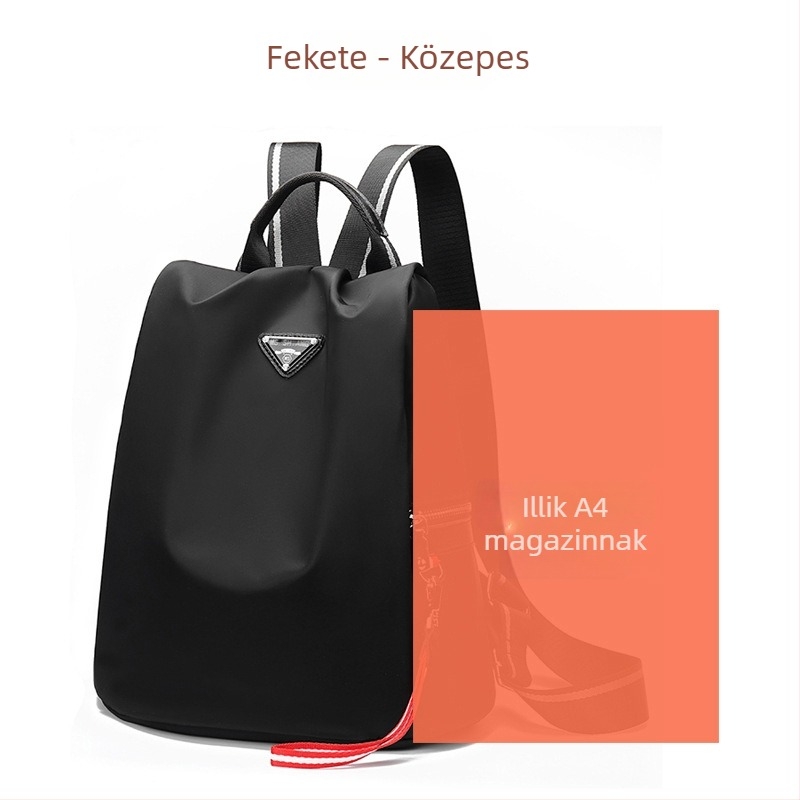 Női hátizsák anti-theft funkcióval; Oxford anyag; kapacitás 36–55 L; 14” laptophoz illeszkedik; vízlepergető