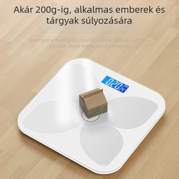 TCL 6039-SY Testzsírmérleg, teherbírás 180 kg, 3 hüvelykes LED kijelző, USB tápegység, testzsír és víz analízis, edzett üveg